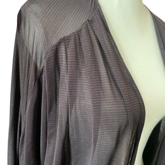 Jolaby Open Front Draped Fine Silk Knit Cardigan - Picture 2 of 9